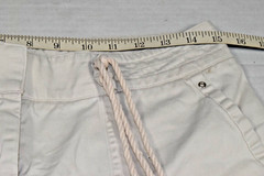 Vintage Ralph Lauren Capri Pants Size 8 90s Beige Wide Leg Rope Drawstring