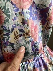 STUNNING VTG DEENA Floral Silky Satin 2pc Camisole Tank & Shorts Lingerie Set M