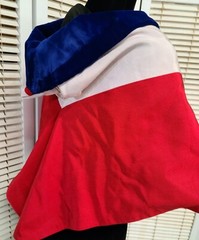 Vintage Cotrell Leonard Doctorate Graduation Cape Gown PHD Cloak Red White Blue