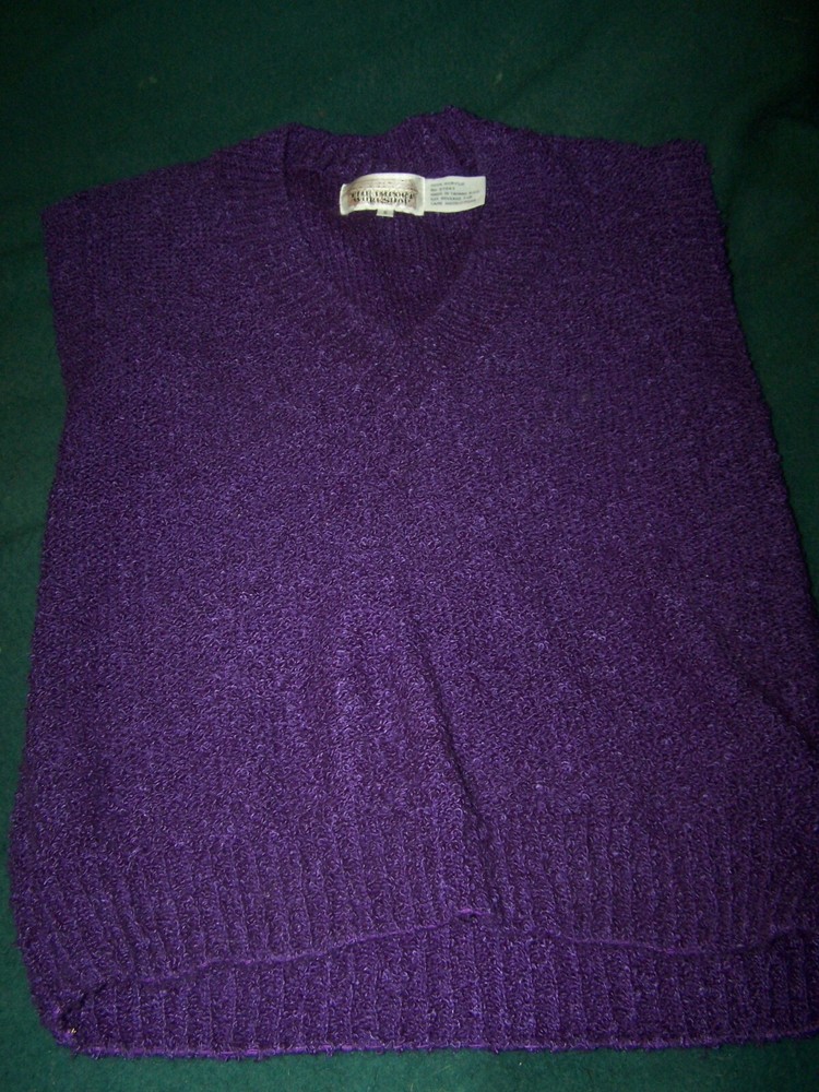 Vintage The Import Workshop Purple Sleeveless Sweater size S in Excellent Shape