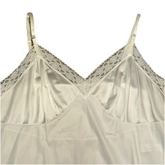 Vintage 1960s Vanity Fair Off White Nylon Full Slip Lace Made in USA Size 40