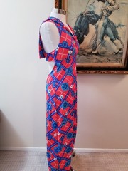 60s/70s Vintage Jack Hartley Maxi Hostess Dress