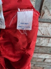 Vintage San Souci-Woman Teddy Set-2 Pc Set Red Camisole/Panty-Size Large-Sexy