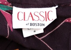 Classic Of Boston vintage patterned midi skirt size 11 purple pleated dry clean