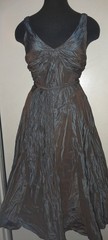 Vtg 90s Y2K Nicole Miller Irridescent Crushed Silk Taffeta Wrap Party Tie Dress