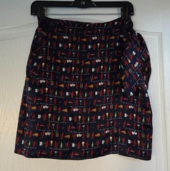 NWOT NICOLE MILLER Silk Limited Edition Wrap Skirt The Devil Made Me Do It – L