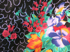 Vintage Jo.Intimates Polyester Satin Floral Violets Tulips Kimono Robe Size M/L