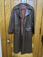 Vintage Golet Leather Coat Womens 8 Dark Brown Mid Century 50s 60s Gole’t