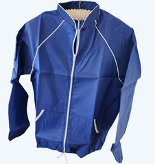 Vtg New Avon Skipper Jacket Blue Windbreaker Sz S-M Nylon Lightweight USA-Made