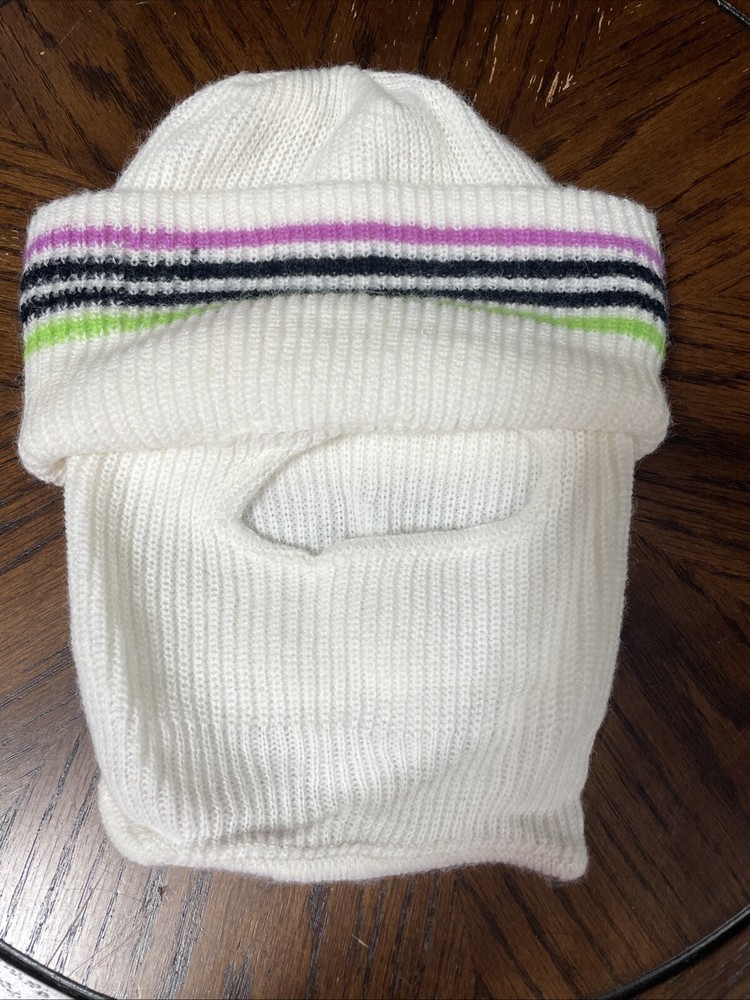 VHTF Vintage Arctic Cat Knit Snowmobile Winter Hat Balaclava Eski Cap Ski Mask