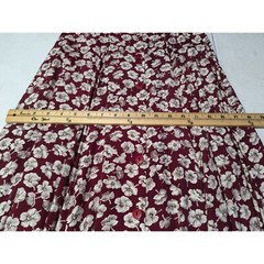 RAMPAGE short sleeve floral print maroon white button down Grunge 1990 dress 7 S