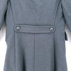 Vintage 100% Virgin Wool Coat Rochambeau Fabric Fitted Estimated Size S/M