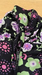 Vintage 1970s ILGWU Union Psychedelic Floral Prairie Maxi Mock Neck Dress 9/10