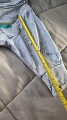 Vtg Copacabana Acid Wash Denim Jacket Hand Painted Fringe Western 90s Unisex L