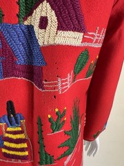 1940s Vtg Mexican Wool Embroidered Tourist Souvenir Jacket 40s Folk Art