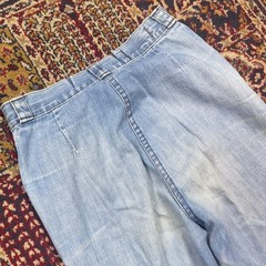VTG 70s Foxmoor Blue Denim flared Jeans Bell Bottom Size 9 24×31 12″ leg opening