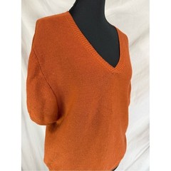 The Reset R Label Essential Wool Pullover – Rustic Orange – Medium