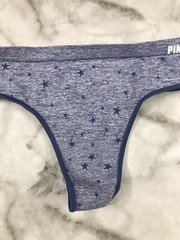 RARE PINK BY Victoria’s Secret Thong String Panty STARS Sz XS