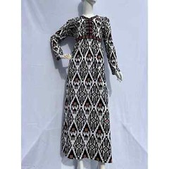 70’s Monochrome Geometric Print Maxi with Neon Blocks