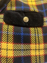 VTG Y2K Plaid Jacket Blazer Womens XL Wool Blend Yellow/blue/black, Joan Leslie