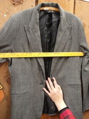 Norma Kamali Women’s Plaid Blazer Jacket Gray Glen Check Tailored Career Size 16