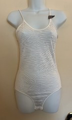 Vintage 1970’s 1980’s INTIMAGE Bodysuit Teddy Sz 34 Sheer White 9571 Lingerie