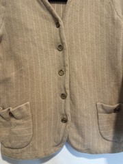 VTG 1940s Womens Dalton Turners Virgin Cashmere Brass Button Cardigan Sweater