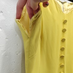 VTG Irving Nadler Yellow Dress Womens Union Made Mini Sundress 60s
