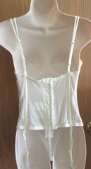 DELICATES IVORY BRIDAL HONEYMOON garters CORSET bra Embroidery Lace UW sz 36/M