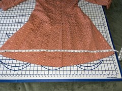 VTG Homemade Jacket Deep Apricot Color With Lining. With A Button Up A Line Cut.