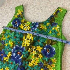 VTG Hawaiian Togs An Original 60’s Floral Tiki Sleeveless Maxi Dress Women’s XXS