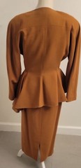 Vtg Skirt Suit Sz 8 French Import Couture 80’s Paris Wool Jacques Molko Note Gvc