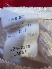 Vtg Escante String Bikini Panties Medium Nylon Sissy White Mexico 1990’s Large