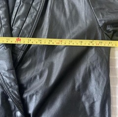 Vintage blazer Comint black leather double-breasted Blazer coat size M