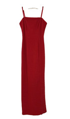 Vtg Y2K Alex Evenings Maxi Pencil Dress Sz 6 Red Glitter Carrie Bradshaw Holiday
