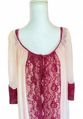 VTG 60’s Janelle Of California Pink Sheer Baby Doll Night Gown W/matching Robe