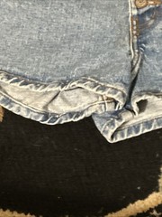 VNTG. l.e.i. Denim Short Shorts~5 Pocket~5 Tab Buttons~27” Waist~13” Length~EXC
