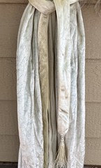 Vtg NWT Bill Tice Montaldo Ivory Velvet Lingerie Old Money Hollywood Regency