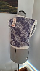 vintage deadstock sweater vest women’s Kmart Purple White Retro Top Original Tag