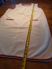 VTG Mid-century 1960s 1970s UNION LABEL Sleeveless Polyester Dress Slits 1X 2X