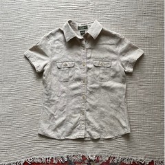 Vintage Eddie Bauer 100% Linen Button Front Top