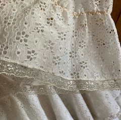 The Square Dance Dress Co ivory tiered eyelet lace dress size 6