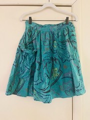 VTG 70s Star Of India Folk Festival Cotton High Waist A Line Hippie Mini Skirt S