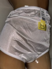 Vintage Nylon Granny Panties Full Briefs Pillow Tab Shiny Silky Plus 3X 3XL New