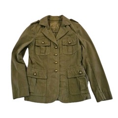 Vintage Banana Republic Military Safari Utility Jacket Army Green Women’s Size 6