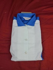 NEW Vintage Women’s Bowling 60s Nat Nast Shirt Made In USA ELECTRIC BLUE