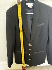 Vintage Chantal Thomass Paris Black Suit Jacket w/ Mother of Pearl buttons Size8