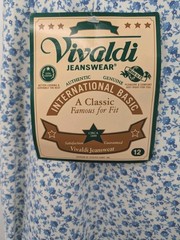 VTG 90s Vivaldi Denim Blue Floral Midi Wrap Skirt Size 12 Western Prairie