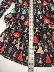 Vtg Barbie Fabric 90s Nicole Miller Original Girls 6x Dress tagged (A13)