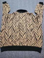 Vntg 80’s Alfred Dunner Sz LG Sweater Collared Button Lightweight Bamboo AOP USA